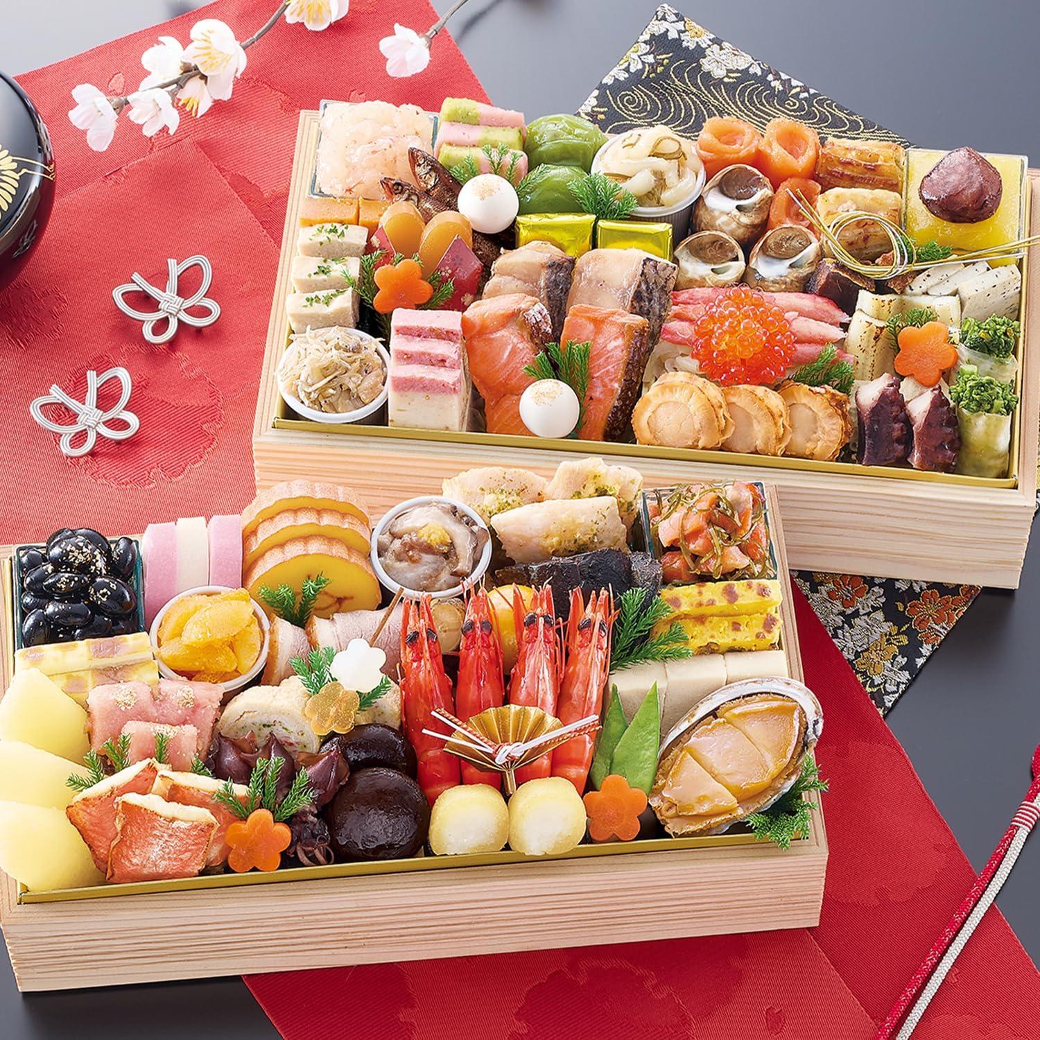 和風松葉模様 御吸物お椀24客 赤/金 漆色 日本料理和食料亭割烹等 バラ